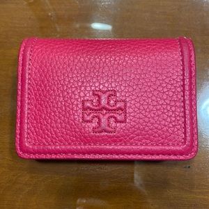 Tory Burch card holder — pink